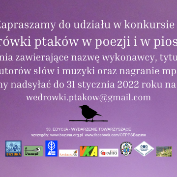 Wędrówki ptaków w poezji i piosence – zaproszenie do konkursu grafika