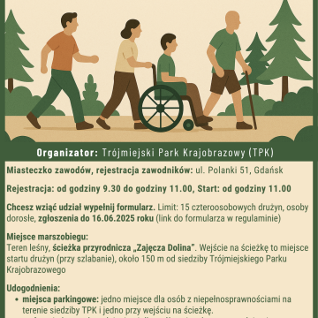 Grafika Pierwszy Marszobieg Trójmiejskiego Parku Krajobrazowego „TPK Porusza"