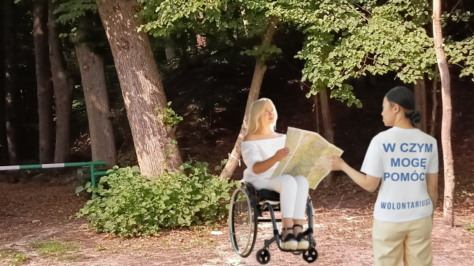 Grafika Zostań wolontariuszem TPK – pomóż osobom ze szczególnymi potrzebami doświadczać przyrody Parku